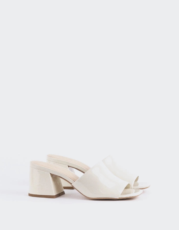 Clarabelle Off White Patent Stylish Construction