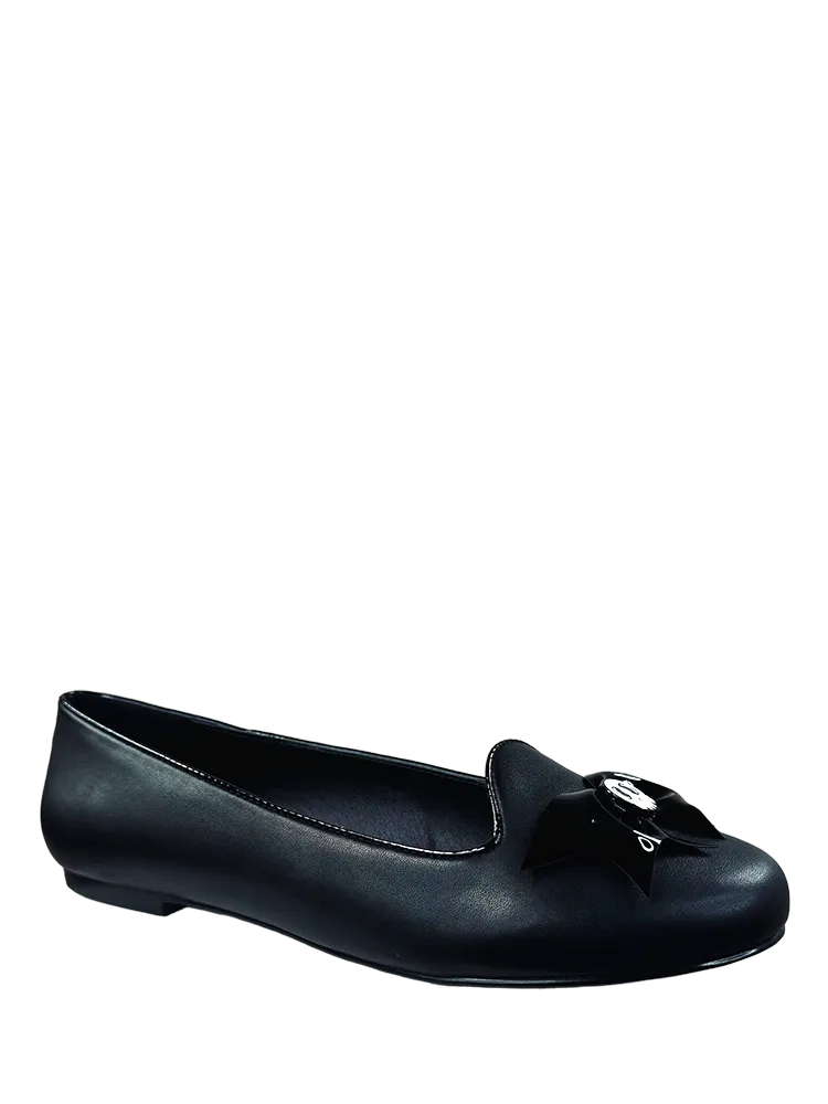 LYDIA SKULL BAT - BLACK Stud Detail Bridge Path