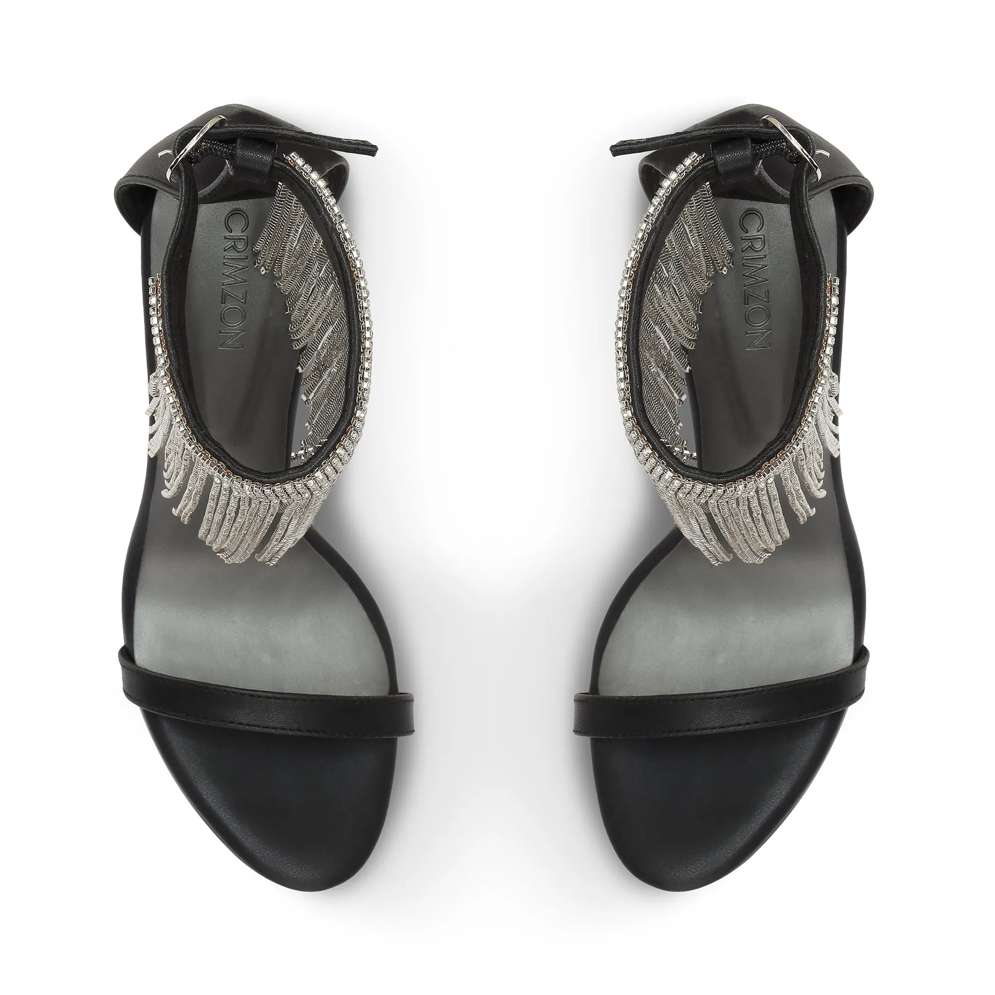 DEEPIKA- BLACK STILETTOS Mesh Upper