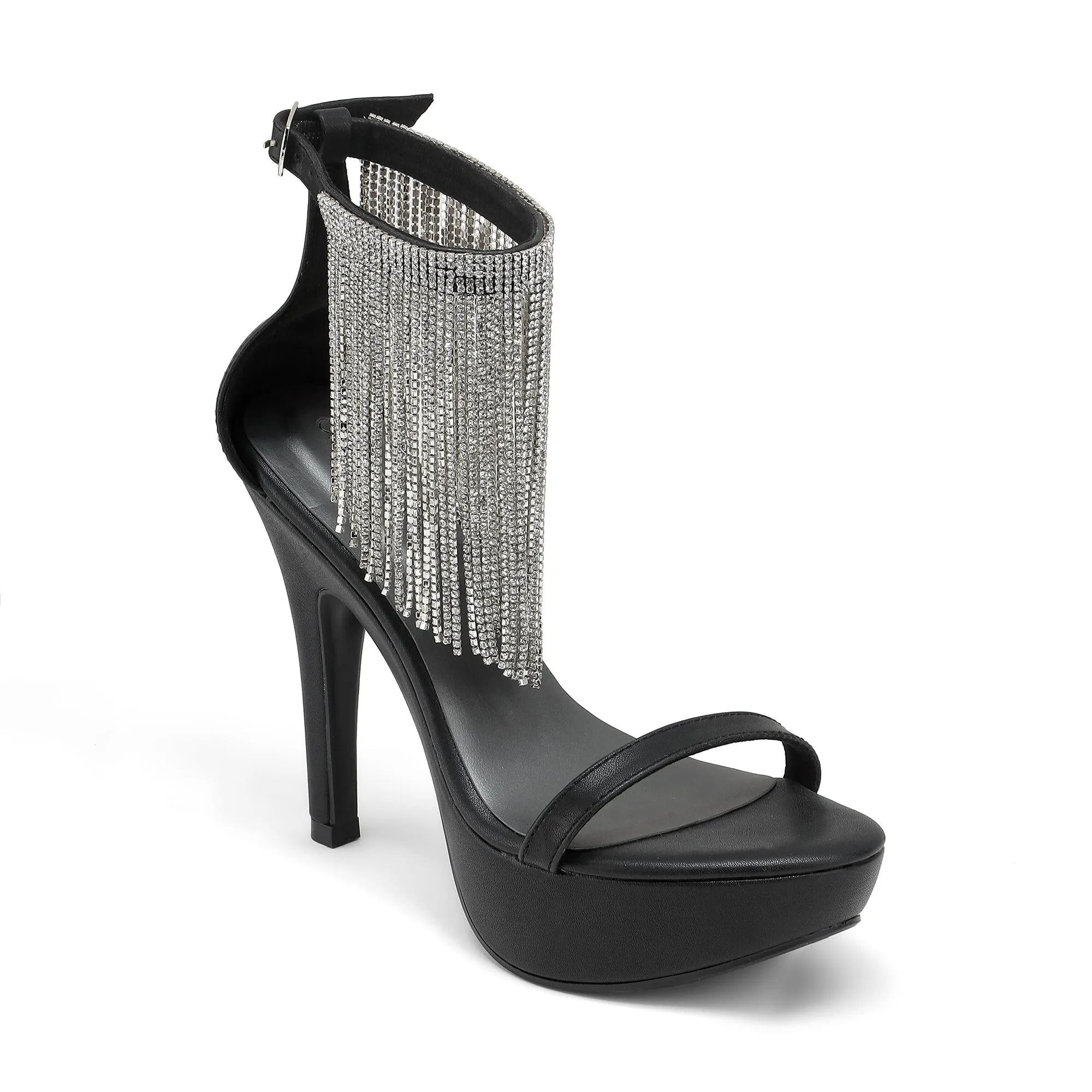 Chic Designer Heels DEEPIKA- BLACK STILETTOS