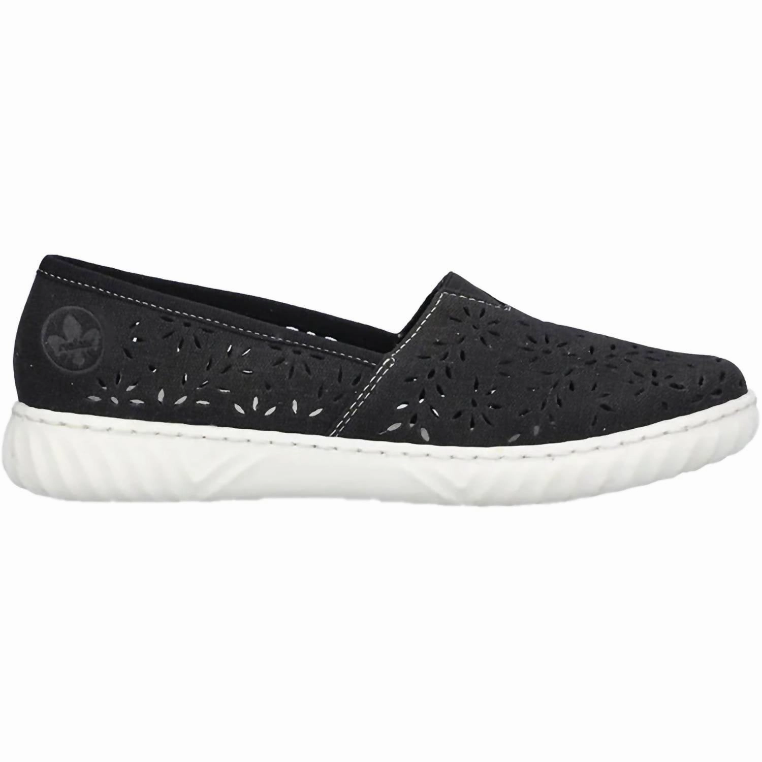 Fit Firm Women's Edna 55 Synthetic Slip On Shoes In Black