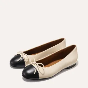 Elevated Sole The Demi - Ecru and Black Nappa