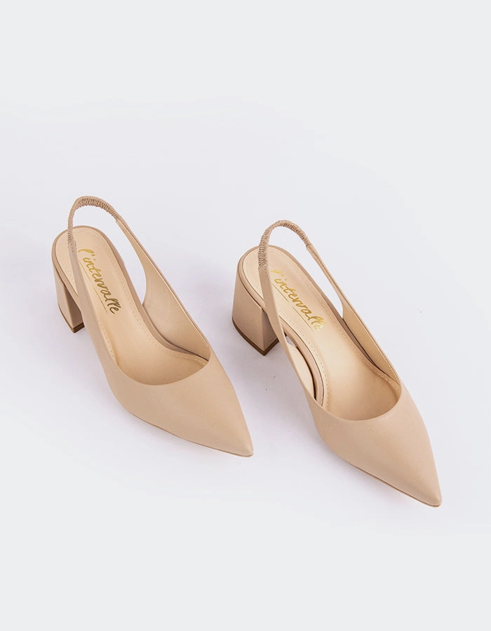 Travel Heels Dalida Nude Leather