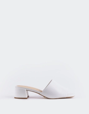 Quick Slip Sandal Fortunata White Leather