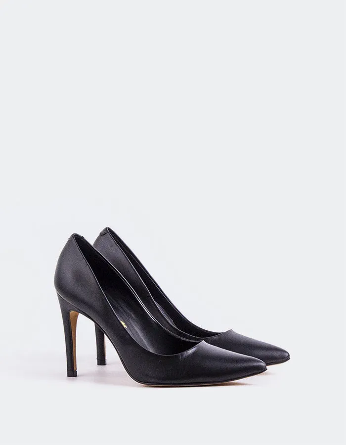 Refined Sexy High Heels Love Black Leather