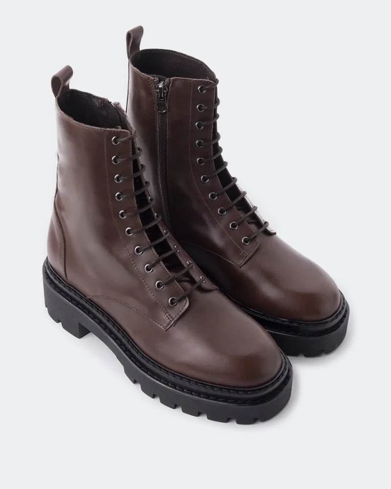 Freud Brown Leather Fall Spirit All-Season Footwear