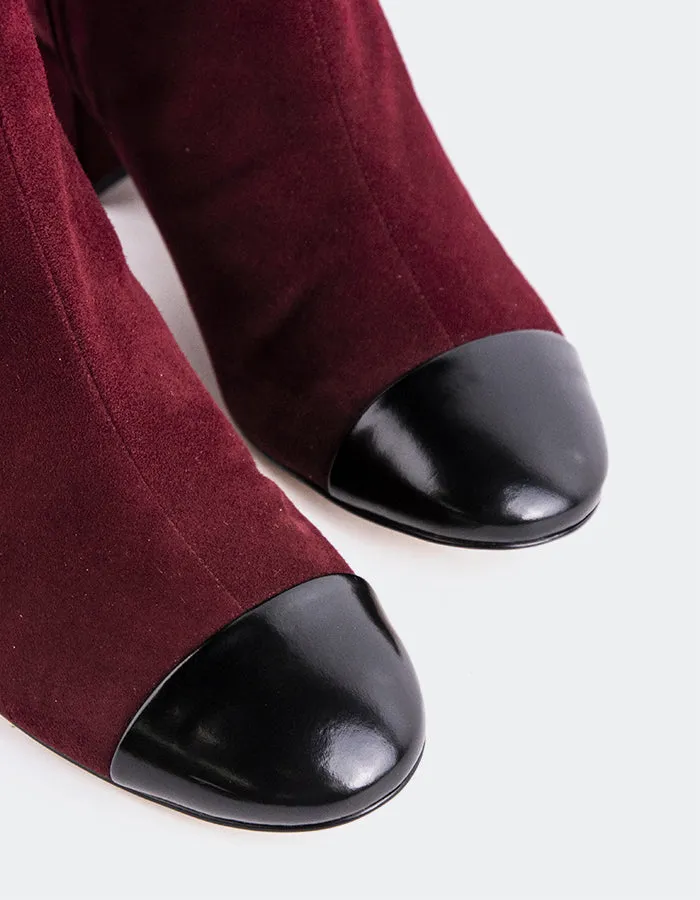 Active Movement Slip On Style Rozalie Burgundy Suede