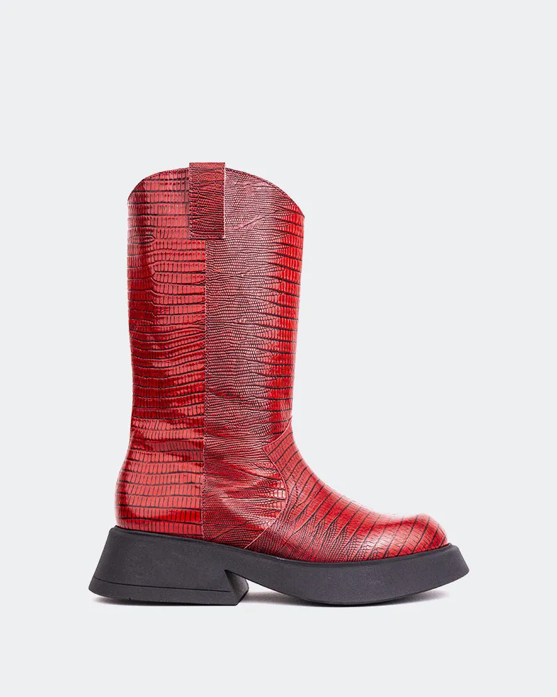 Urban Footwear Gaulle Red Leather