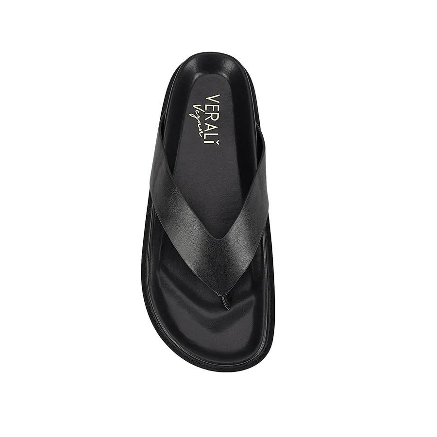 Bridget Footbed Slides - Black Easy Movement Slip On
