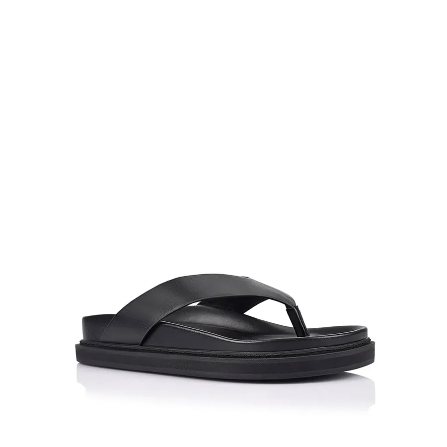 Shore Line Bridget Footbed Slides - Black