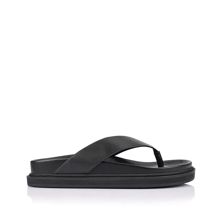 Spa Glow Bridget Footbed Slides - Black