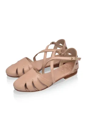 Wave Glow Versatile Comfort Georgia Cut Out Leather Flats