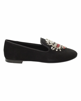 Giuseppe Zanotti Embellished Scorpion Loafers in Black Suede durable soles Easy to Wear