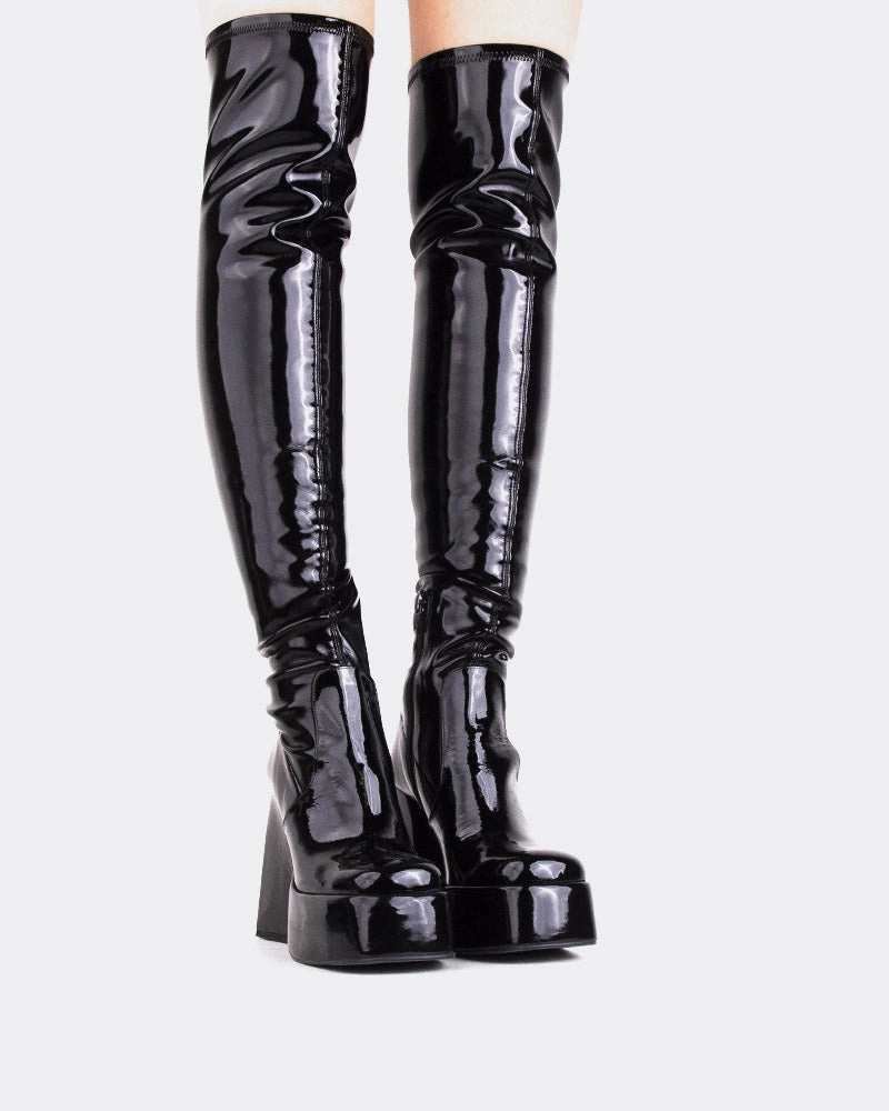 Heavy Use Street Ready Sonny Black Patent Stretch