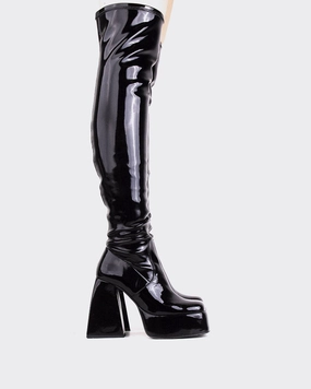 High Traction Stylish Explorer Sonny Black Patent Stretch