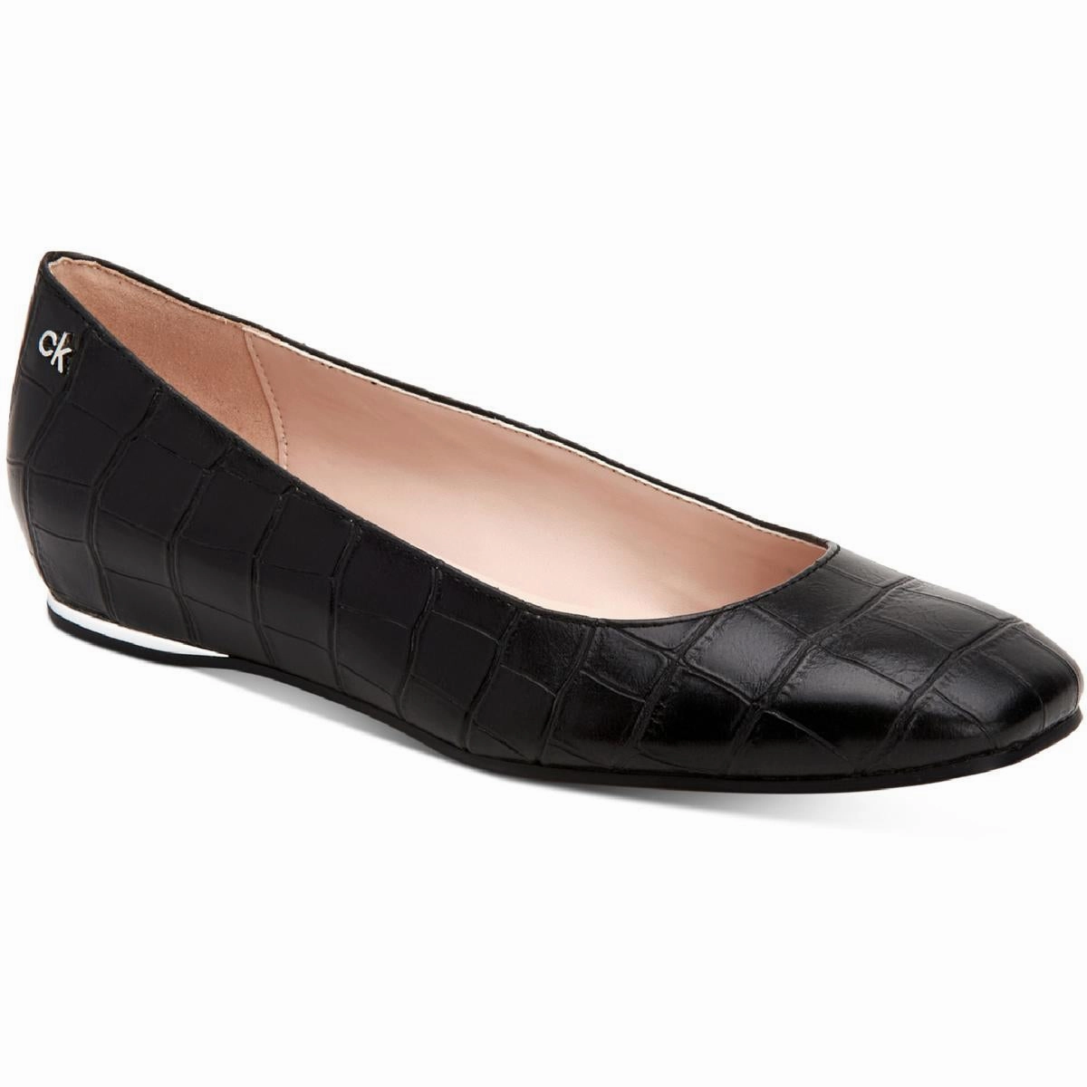 Timeless Support Workwear Friendly Heidy Croc Womens Faux Leather Slip On Loafers