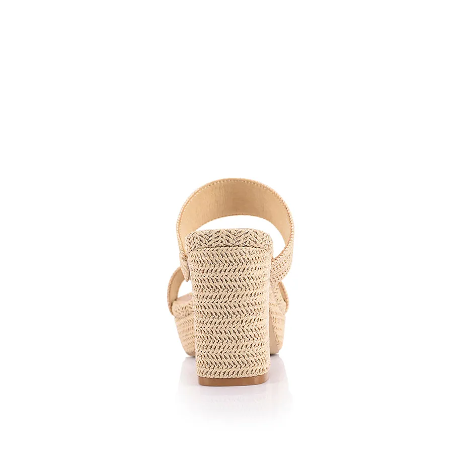 Dressy Stilettos soft look Herbet Platform Heels - Raffia