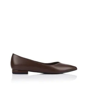 Quick-Dry Material Mesh Lining Hickory Point Toe Flats - Chocolate Brown