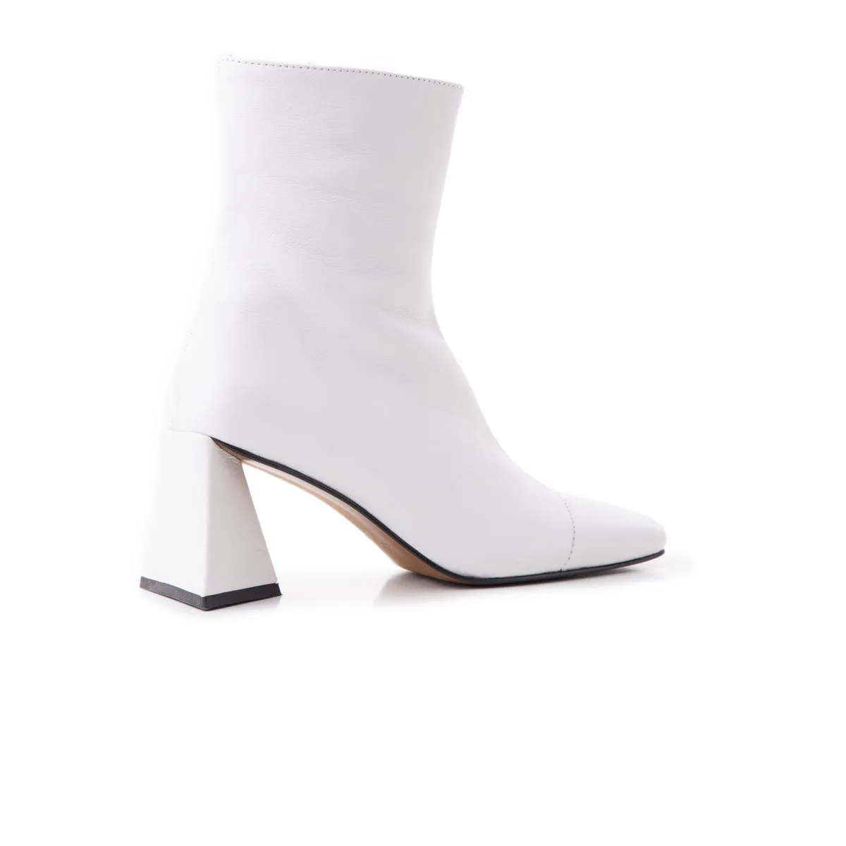 Mid Heel Horgen White Leather