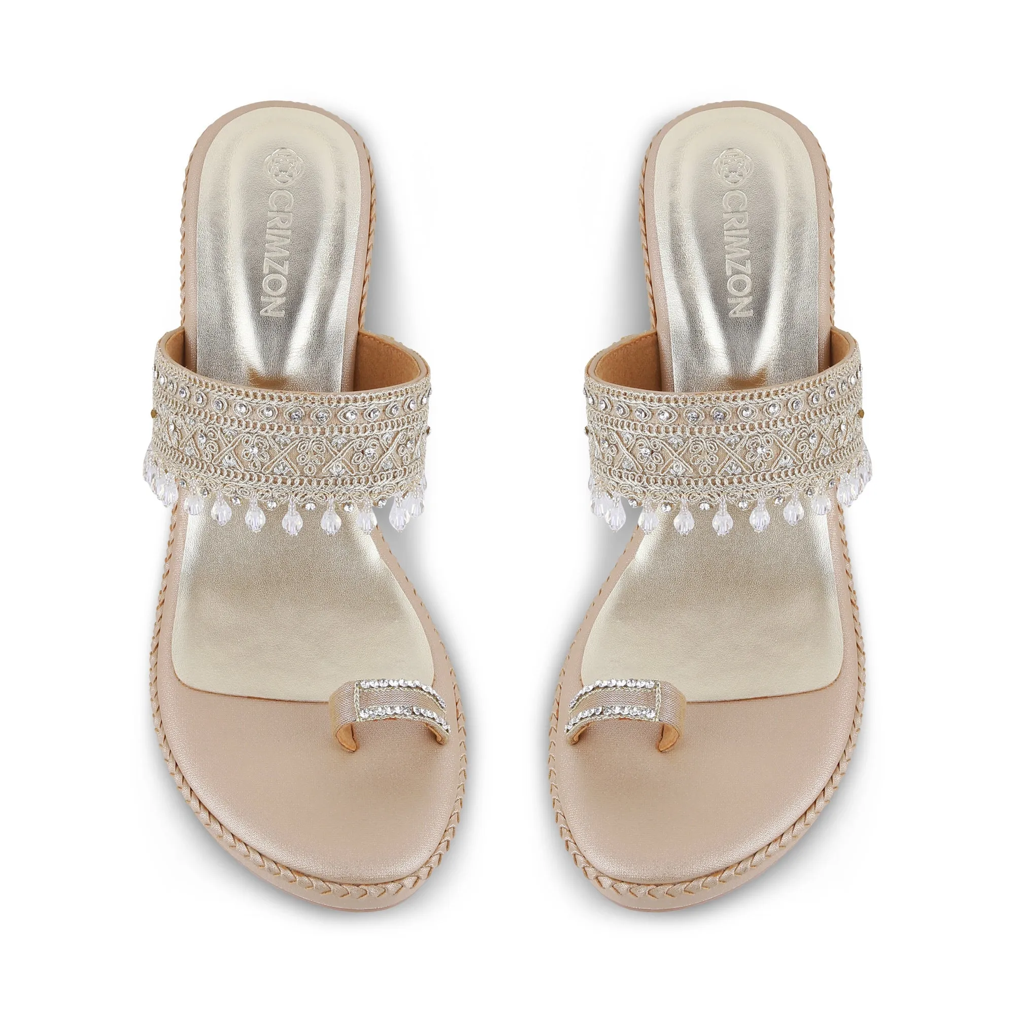 SUHANA- EMBELLISHED WEDGES luxury - level Upgraded flexibility