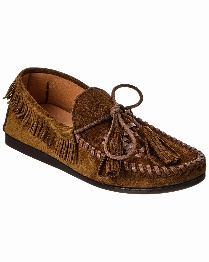 Isabel Marant Suede & Leather Moccasin Fast Power Smooth Step
