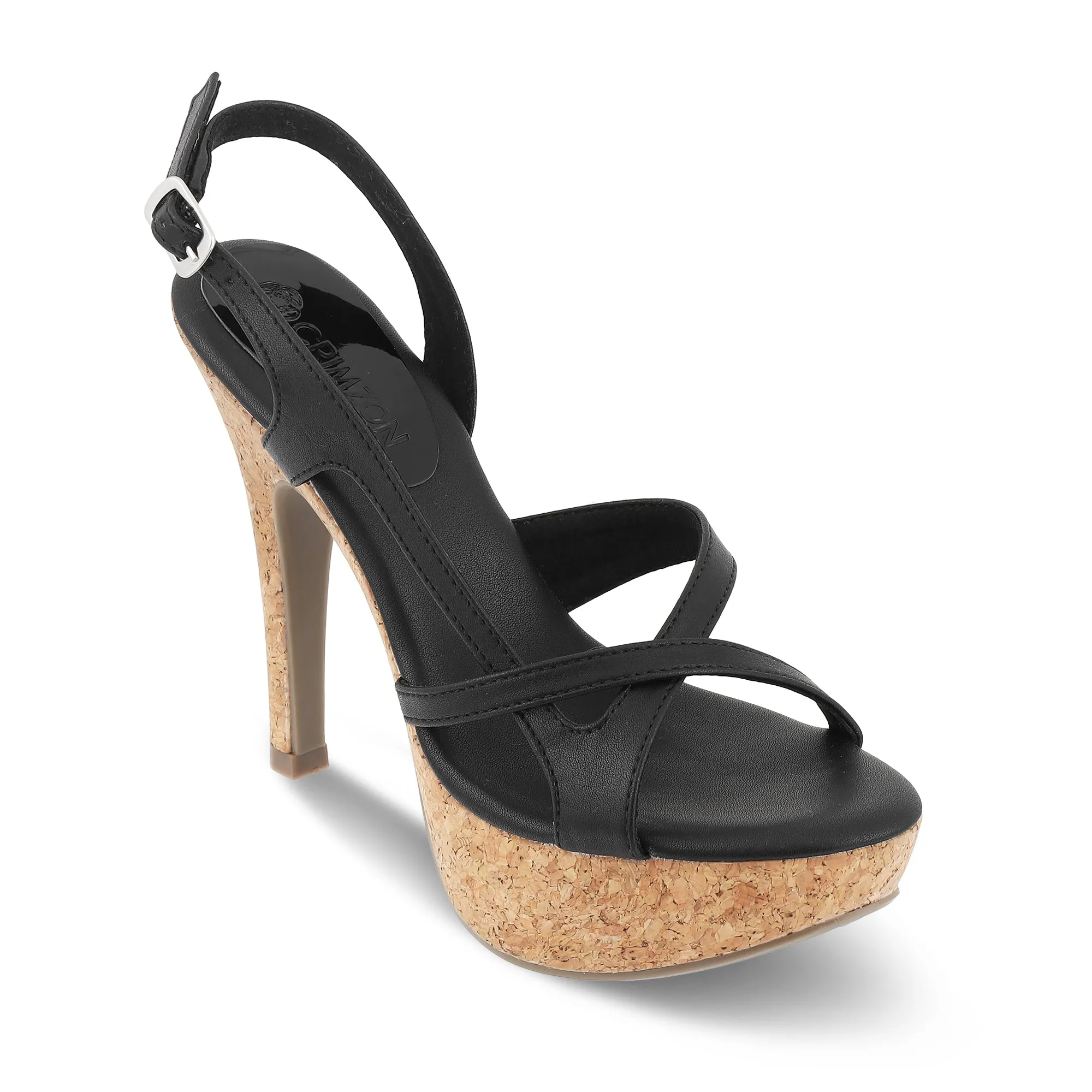Luxury Look Comfortable Platform Heels ISABELLE- BLACK STILETTOS