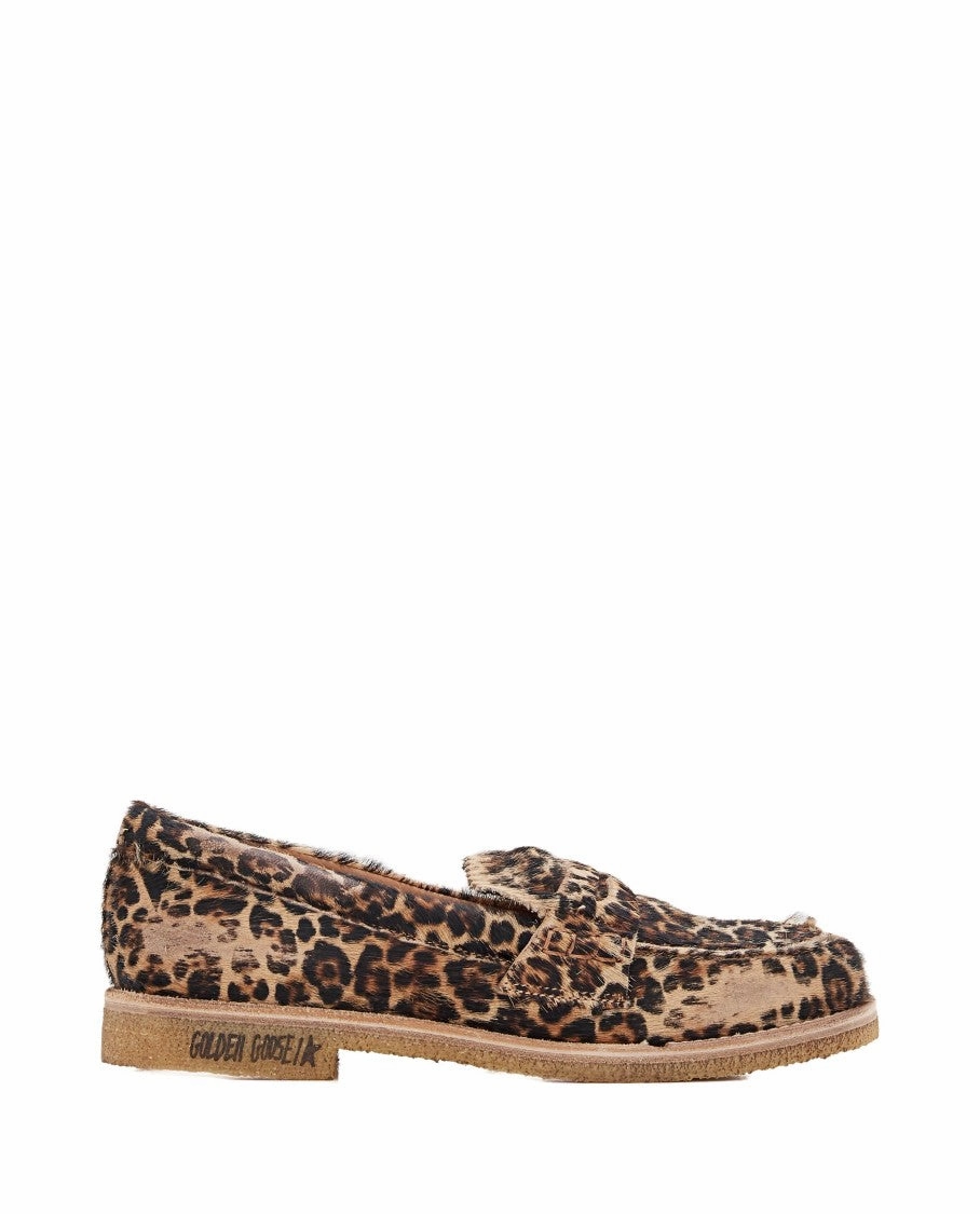 Fresh Path Lane Jerry Leopard Print Horsy Leather Loafers