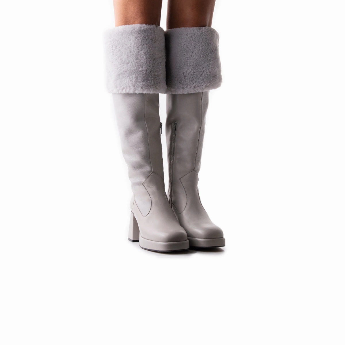 Brogue Detail Jesse Grey Leather