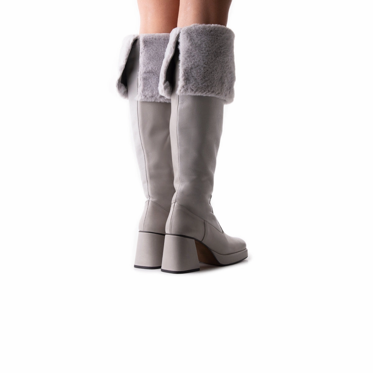 Jesse Grey Leather Wild Edge Flexible TPU Shank