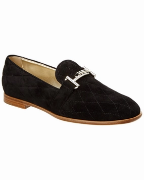 TOD??s Double T Matelasse Suede Moccasin Practical Footwear