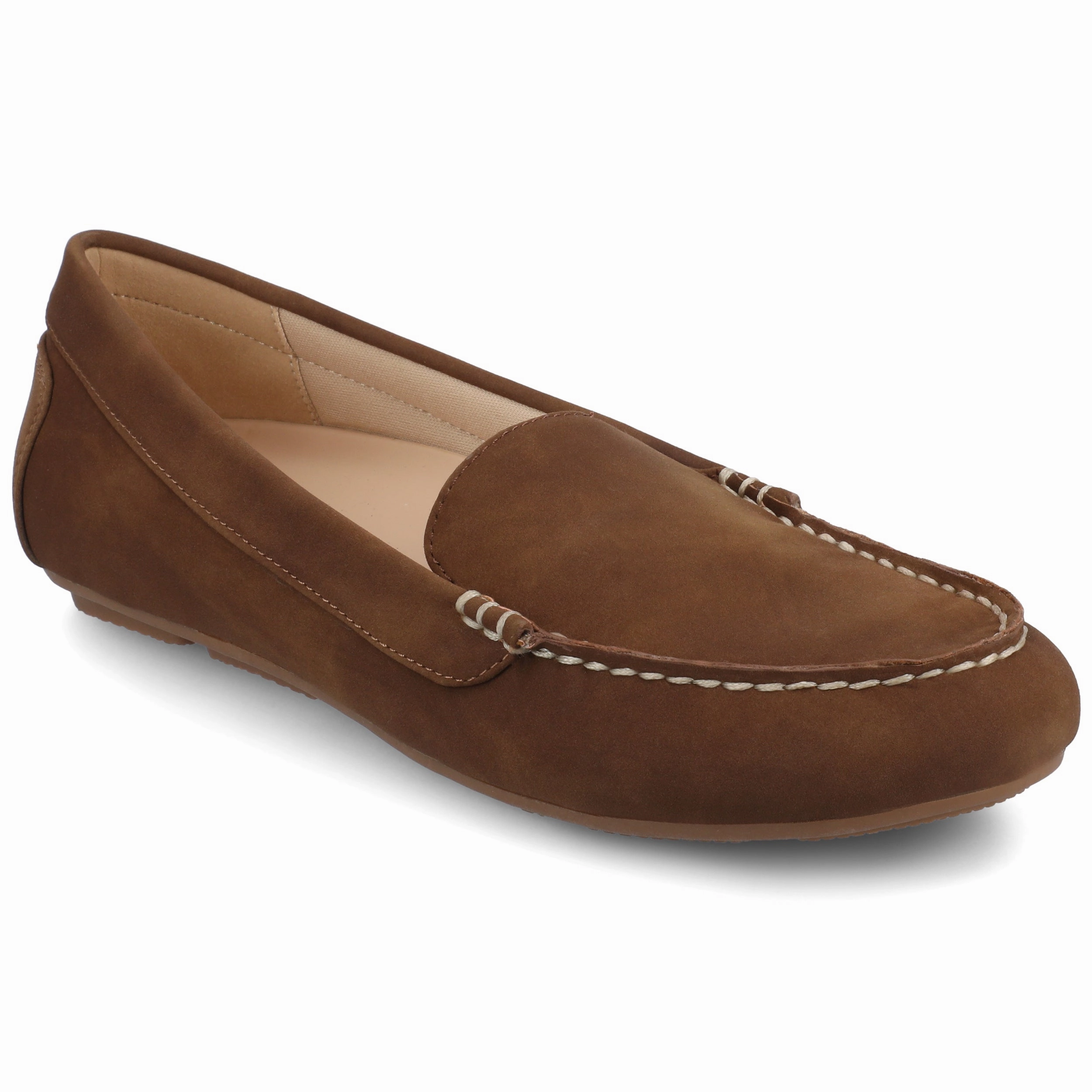 Journee Womens Oreta Medium and Wide Width Driving Loafer Breathable fabric