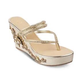 KASHIDA- EMBRIODERED WEDGES Easy performance Enhanced Traction