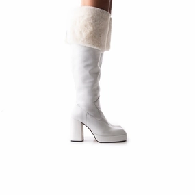Impact Resistant Heel Kelani White Leather
