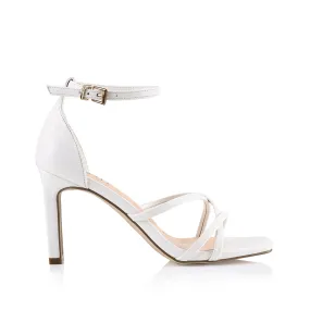 Kingdom Block Heel Sandals - White Smooth Own Style