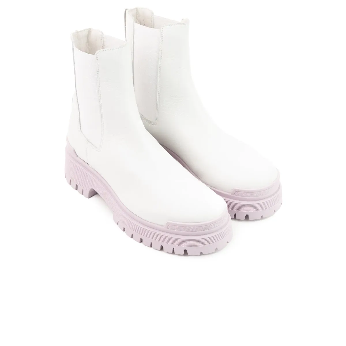 Trendy Choice quick pairing Kirby White Leather/Lilac Sole