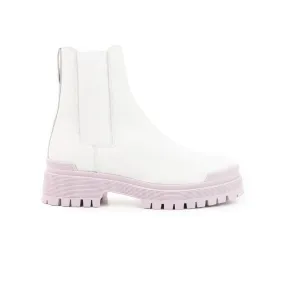 Kirby White Leather/Lilac Sole Urban Life Stylish Fit
