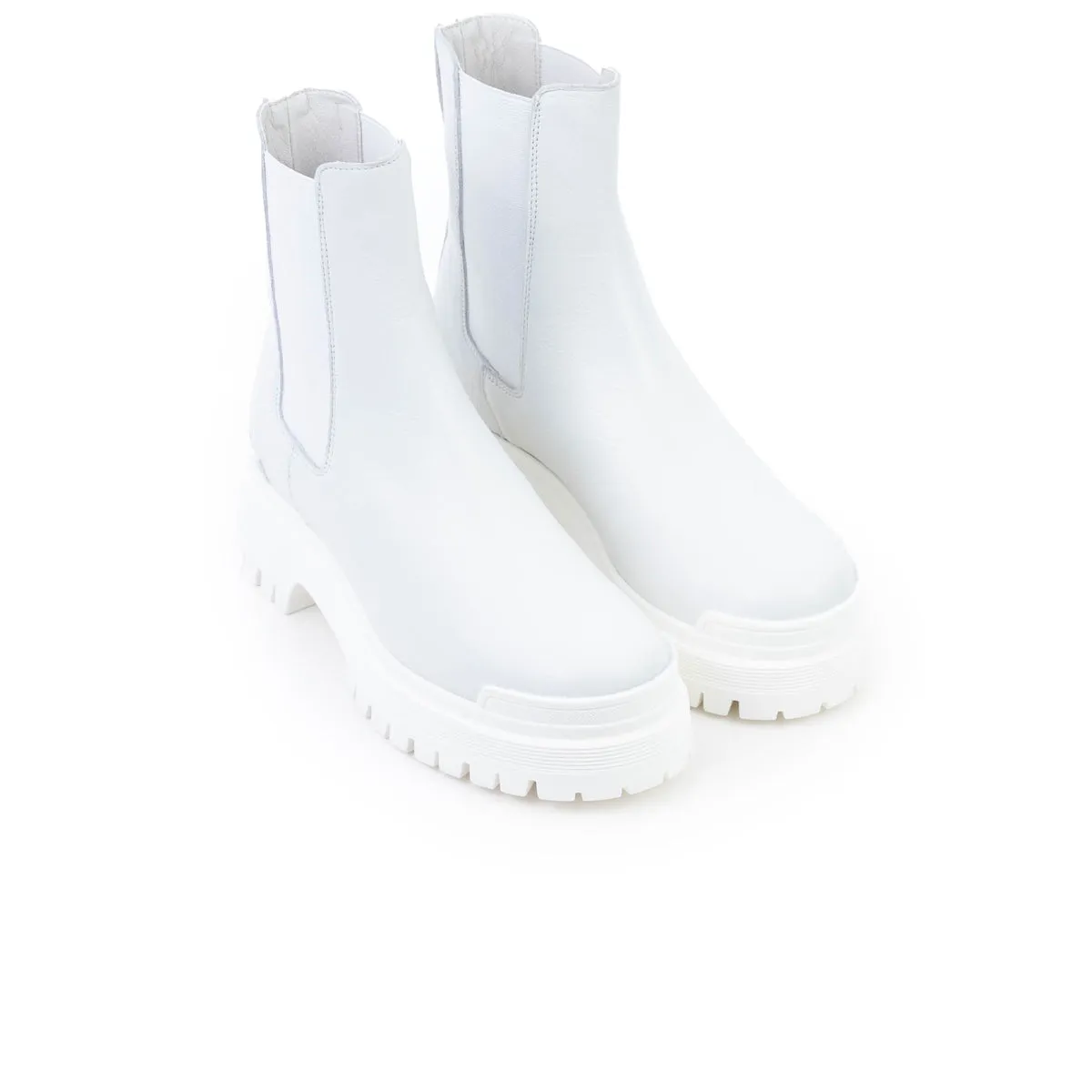 Kirby White Leather/White Sole Fall Colors Boot Style