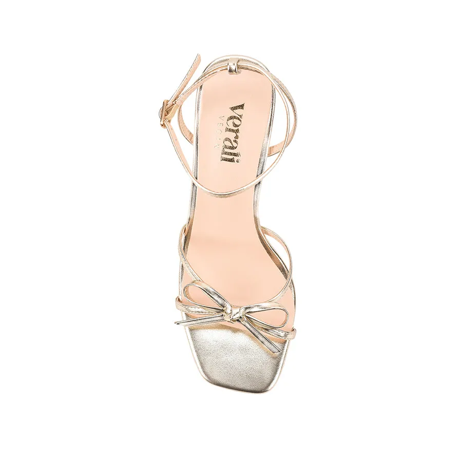Chic Wedding Sandals Foot Protection Kith Block Heel Sandals - Champagne Gold