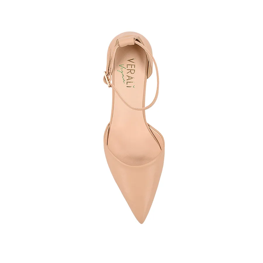 Timeless Vibe Kosta Closed Toe Block Heels - Nude