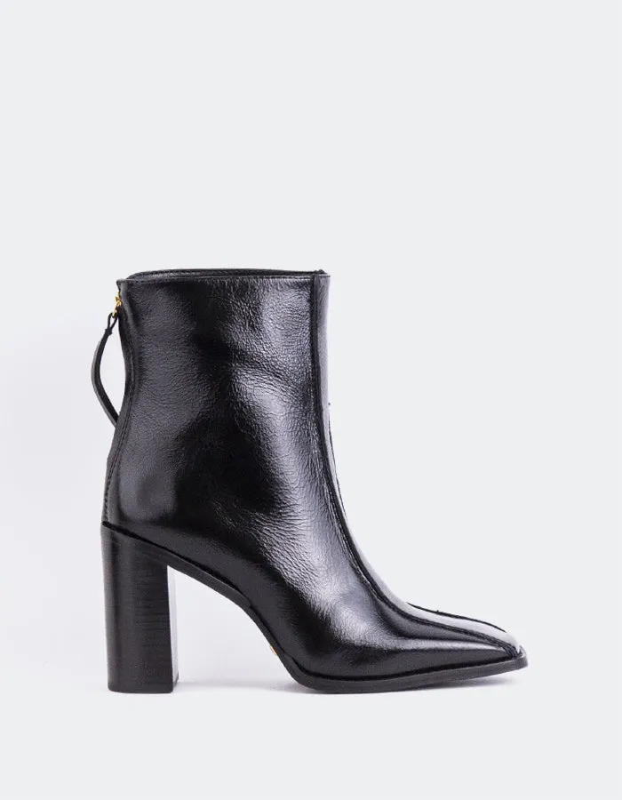 Krakow Black Leather Stylish Boot Quick Fashion