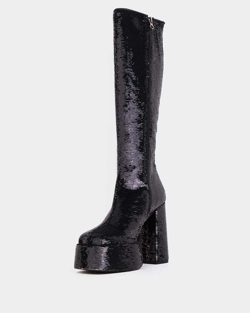 Boho Mood Seamless Comfort Weather Resistant User Latto Black Sequins