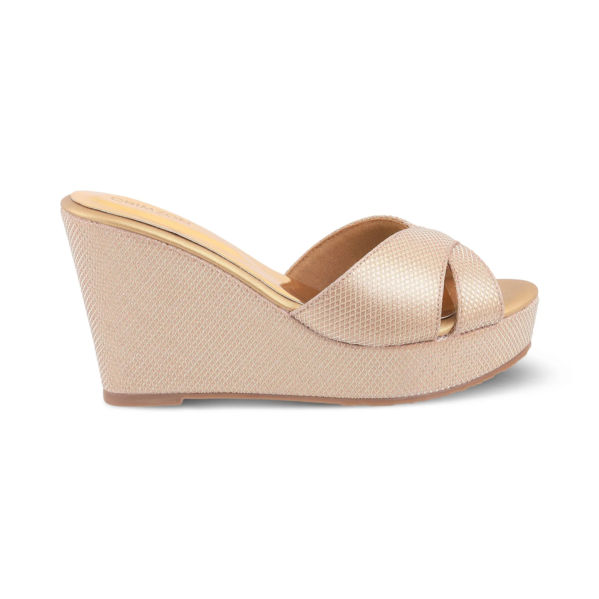 Structured wear AIYANA- ANTIQUE GOLD WEDGES