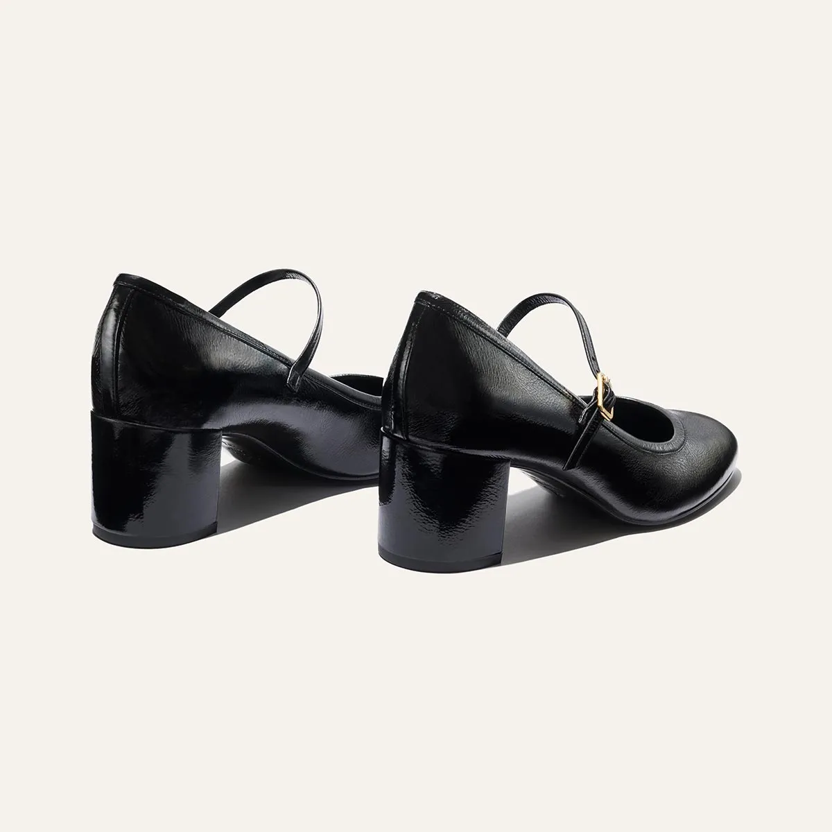 Fresh stability spring styles The Mira Jane - Black Crinkle Patent