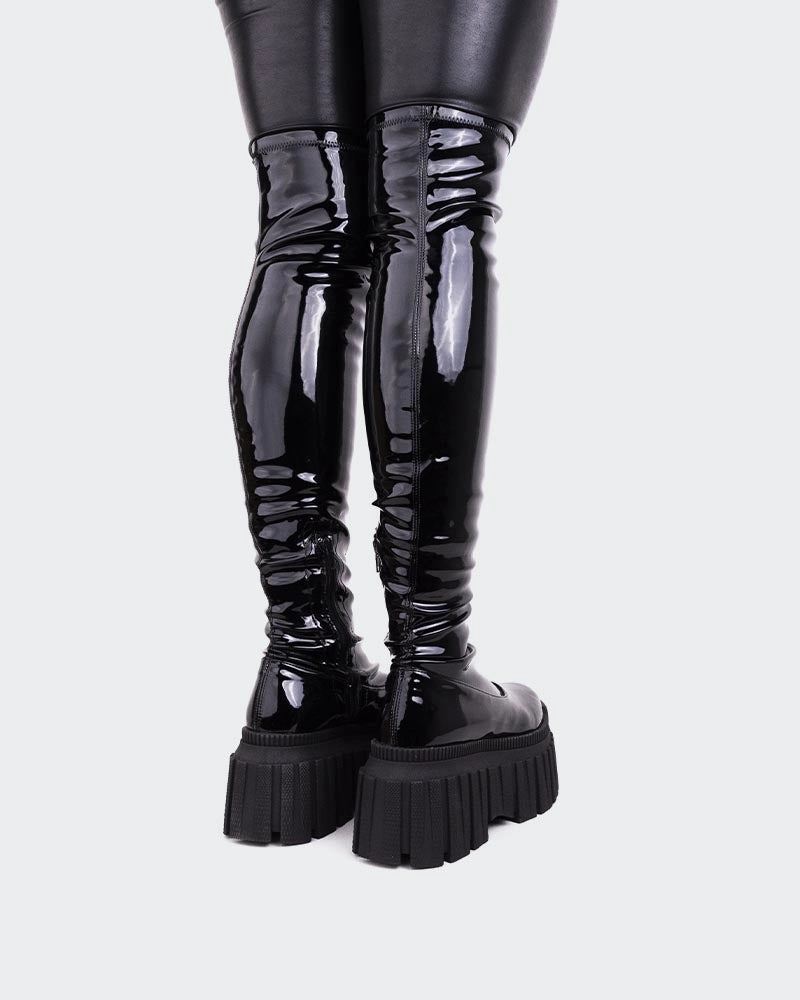 Letar Black Patent City Glam