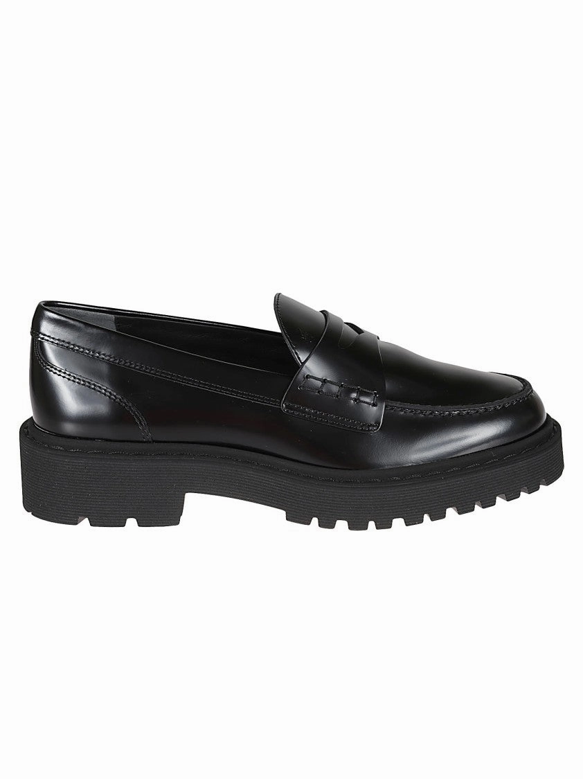 Hold Step H543 Leather Loafers With Rubber Sole