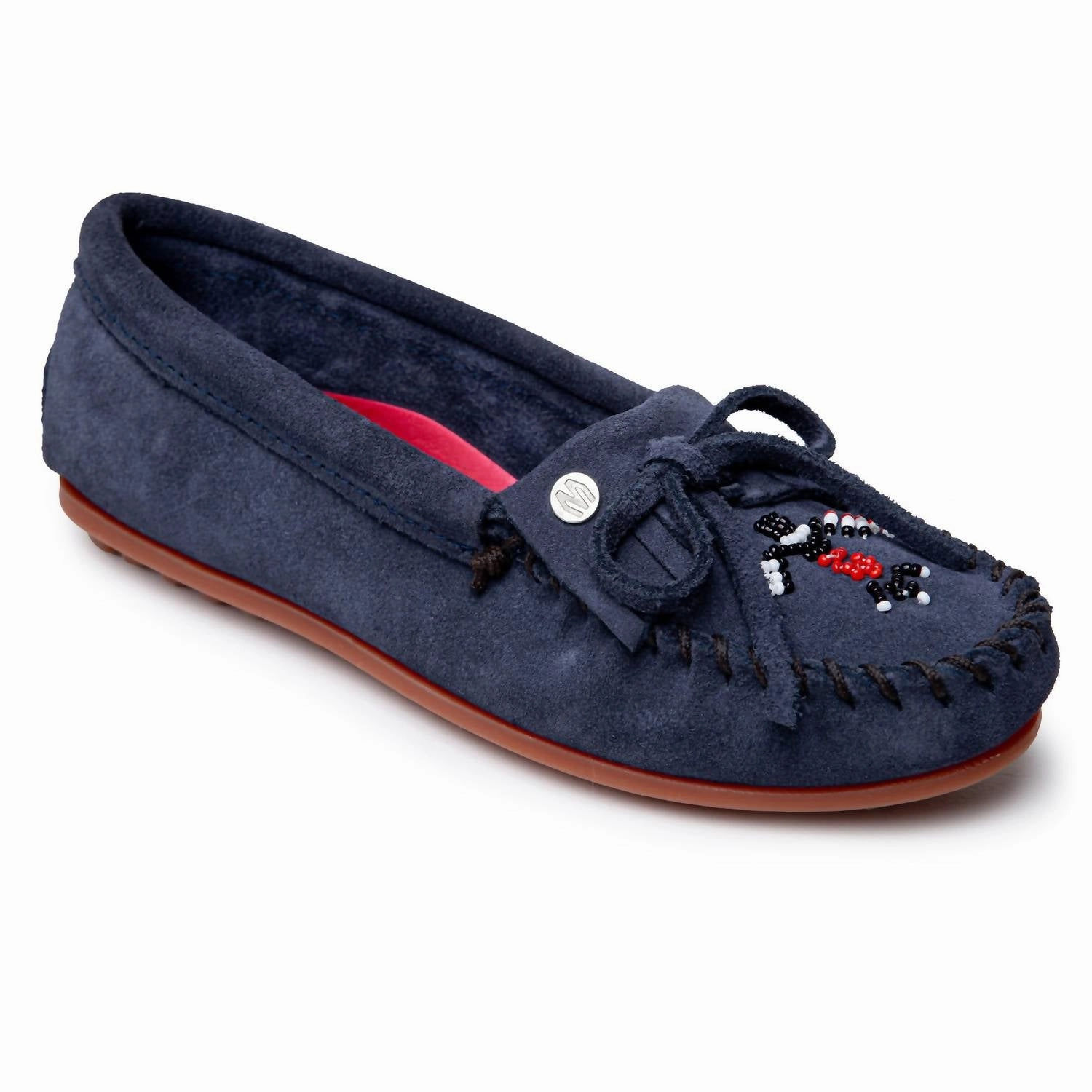 Reliable Sole Women's Thunderbird Animikii Hardsole Moccasin In Blue Denim