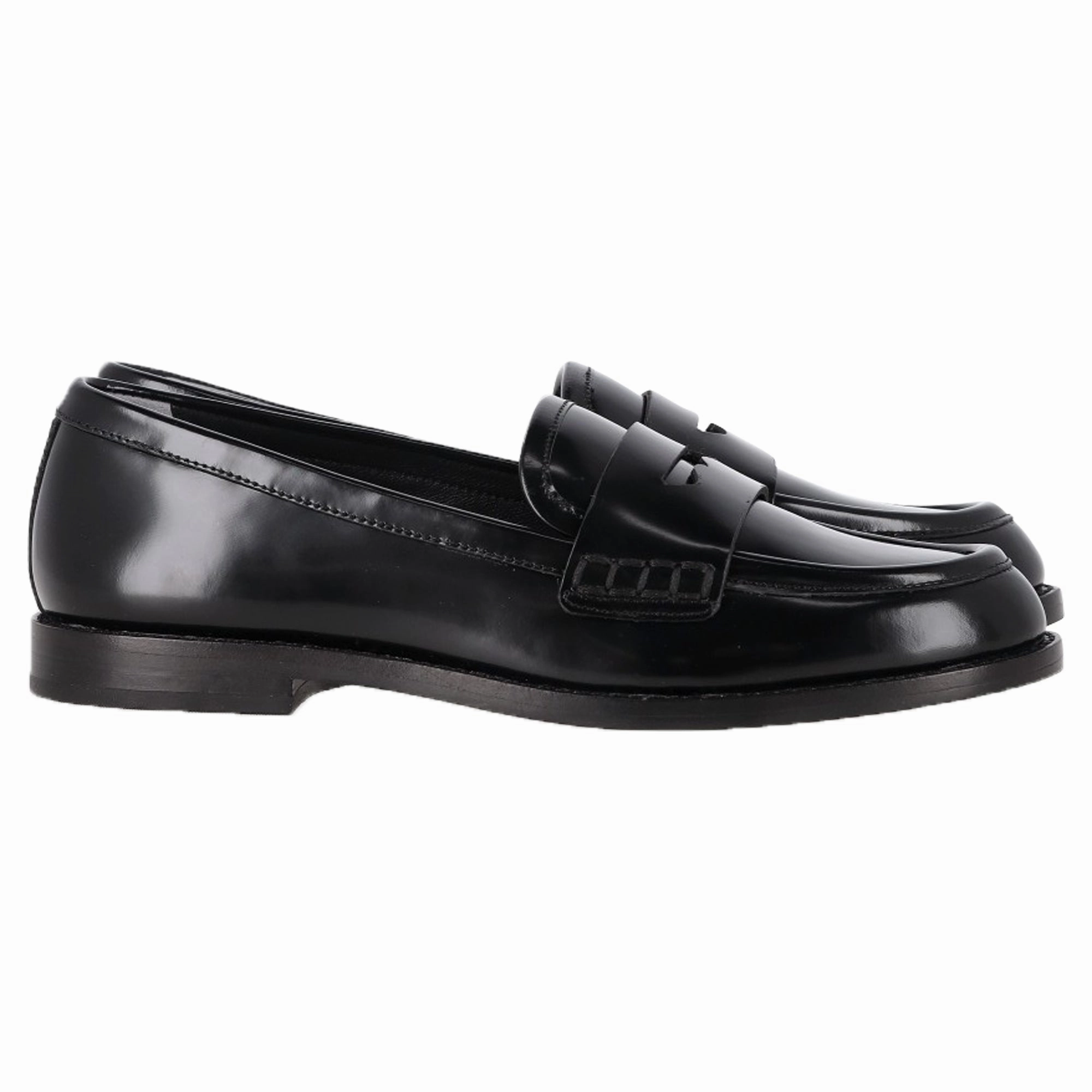 Soft Steps Loeffler Randall Penny Loafers in Black Leather
