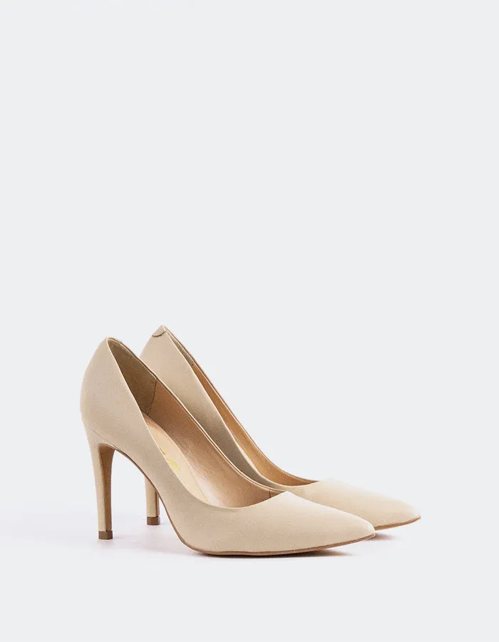 Love Off White Leather Neutral Colors Comfortable Platform Heels