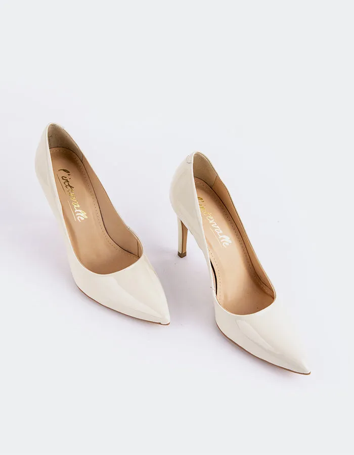 Bold Finish Love Off White Patent