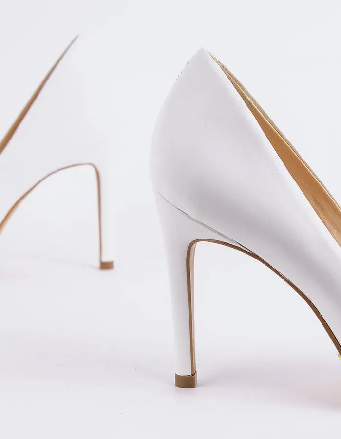 Love White Leather Anti Abrasion Luxe Sandals